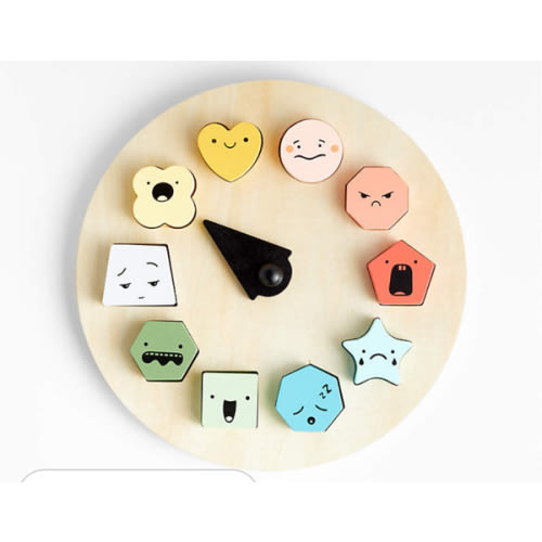 Wonder & Wise by Asweets Wooden Emotion Wheel Kids Puzzle