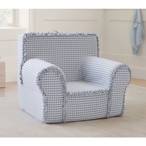 Kids Anywhere Chair®, Chambray Blue Ruffle Gingham Slipcover Only