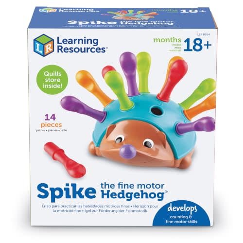 Learning Resources Spike The Original Fine Motor Hedgehog | Fine Motor Skills Toys, Toddler Montessori, Sorting Sensory Toy, Kids Color Matching Toys, Sequences and Patterns Toy