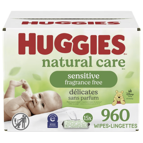 Huggies Natural Care Sensitive Baby Wipes, Unscented, 960 Count