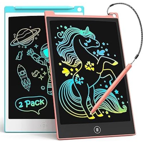 TECJOE LCD Writing Tablet, 8.5 Inch Colorful Doodle Board Drawing Tablet for Kids, Christmas Stocking Stuffers Birthday Gifts Travel Games Toys for Age 3 4 5 6 Boys Girls Toddles