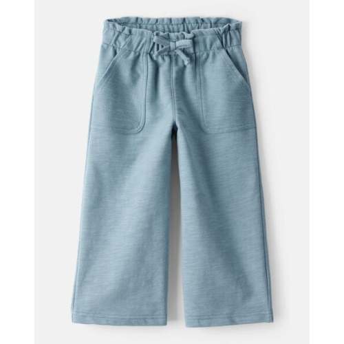 Toddler Girl 100% Cotton Wide-Leg Pants - Blue - Carter's | Carter's