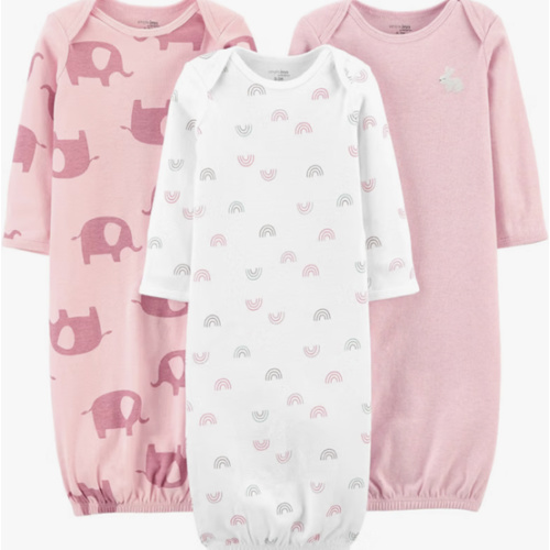 Simple Joys by Carter's Baby Girls' 3-pack Cotton Sleeper Gown