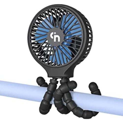 HomeLifairy Stroller Fan Clip On for Baby Battery Operated Fan Portable Fan Rechargeable Mini Handheld Car Seat Fan Small USB Desk Personal Fan for Stroller Accessories Crib Car Rides (Black)