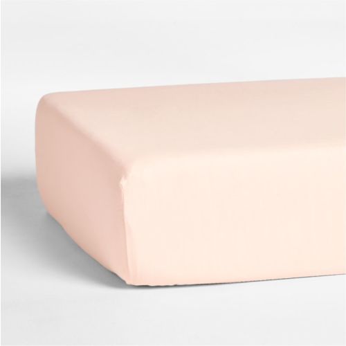 Supersoft Pale Pink 100% Organic Cotton Gauze Baby Crib Fitted Sheet