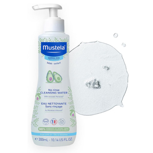 Mustela No-Rinse Micellar Cleansing Water for Babies - Made with Natural Avocado Perseose & Aloe Vera - Safely Cleans Baby's Face, Hands & Diaper Area - 1 or 2-Pack - Various Sizes