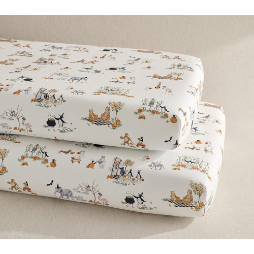 Riley Sheehey Halloween Organic Cotton Crib Fitted Sheet