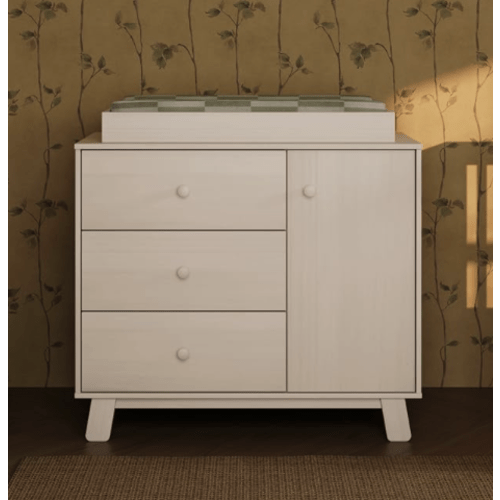 Babyletto Hudson Modern 3-Drawer Dresser in Washed Natural, GREENGUARD Gold Certified