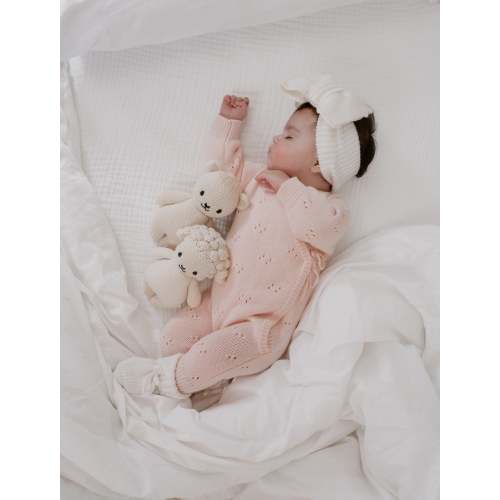 Pointelle Romper Baby Pink | Organic Cotton | The Honey and Bro Co – The Honey and Bro Co.