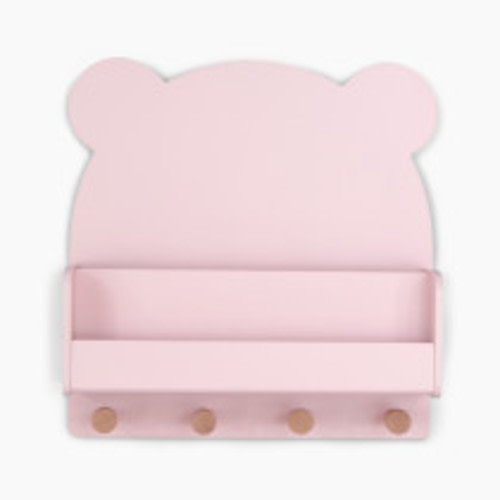 Delta Children babyGap Brannan Bear Wall Shelf with 4 Hooks - Blush