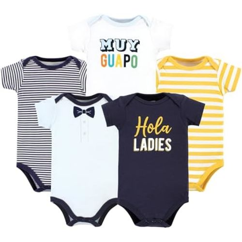Hudson Baby Unisex Baby Cotton Bodysuits 5-pack