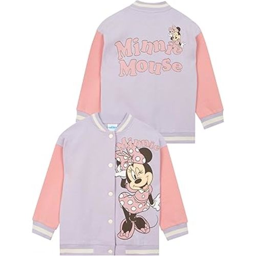 Disney Minnie Mouse Bomber Jacket, Minnie Mouse Kids Varsity Jacket, Cotton Kids Jackets