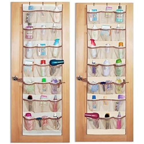 2 pack - Over the door organizer for the bedroom bathroom or kitchen cupboard