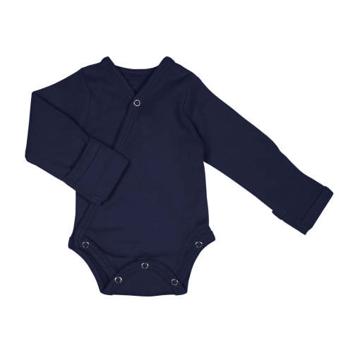 Navy | Organic Kimono Bodysuit – L'ovedbaby