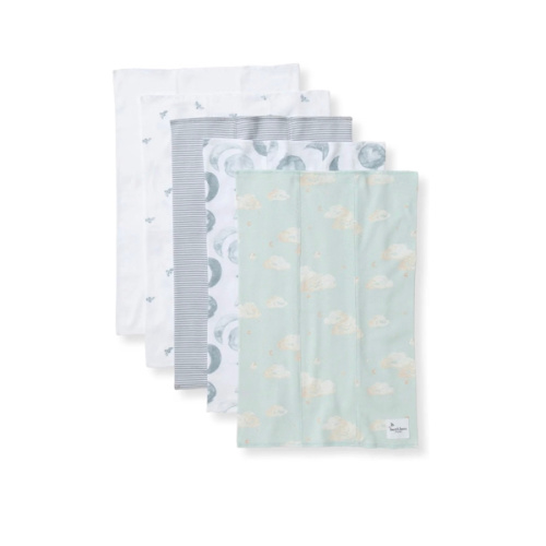 Amazon.com: Burt's Bees Baby 100% Organic Cotton Burp Cloths, 17x11.75 in, 5-Pack | Extra absorbent large burp cloths are perfect for catching every messy moment