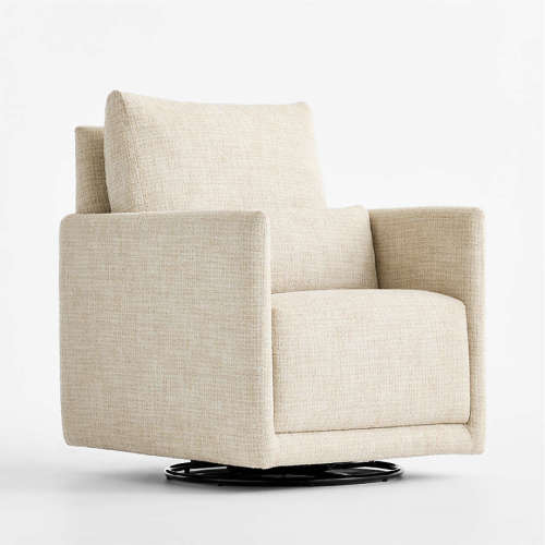 Bowie Oatmeal Swivel Glider Nursery Chair