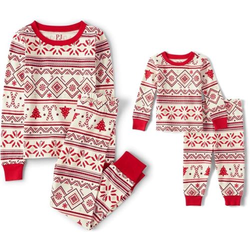 (2T) The Children's Place Baby And Kids, Sibling Matching, Christmas Pajama Sets, Cotton