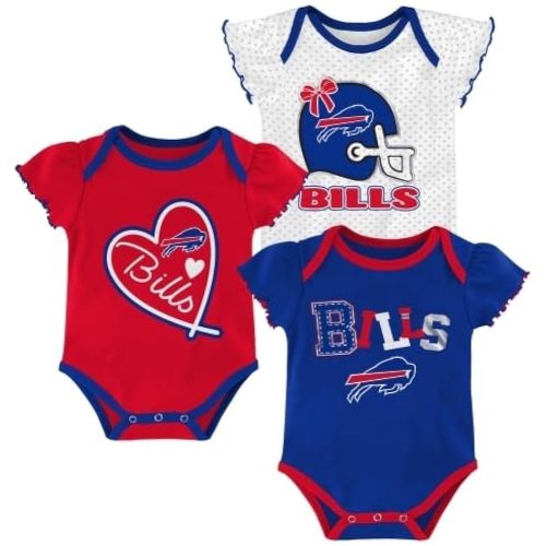 Outerstuff NFL Teams Newborn Baby and Infant Short Sleeve Bodysuit 3-Pack (0-18M)