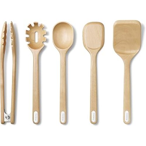 Caraway 5-Piece Wooden Utensil Set, Cooking Utensil Set