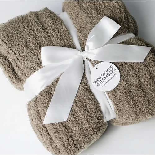 Simply Organic Bamboo Plush Blanket | Snuggly Soft Comfort - Driftwood