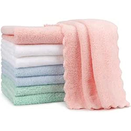 Orighty Burp Cloths, Super Soft & Highly Absorbent Coral Fleece, 20 x 10 Inch Gentle & Large Burp Rugs for Baby Sensitive Skin - Burping Cloths for Newborn Essential, 8 Pack