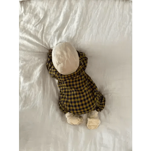 Blueberry Gingham Onesie | Organic Zoo