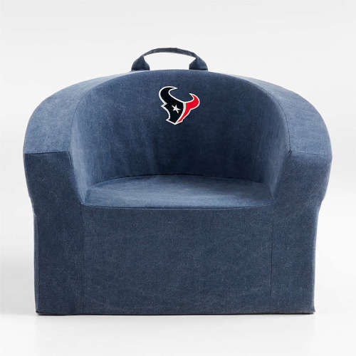 NFL Houston Texans Large Deep Indigo Organic Cotton Kids Lounge Barrel Chair