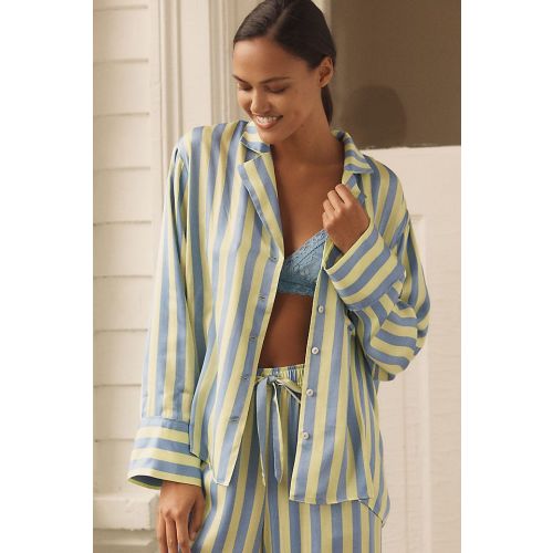 By Anthropologie Oversized Button-Front Pajama Shirt