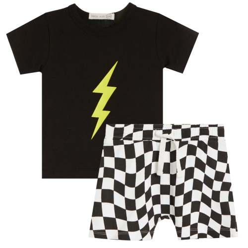 2pc Bolt Check Short Set