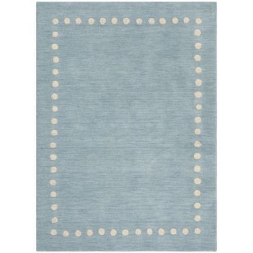 Safavieh Kids SFK802 Hand Loomed Indoor Area Rug - Blue/Ivory - 6'x9' - Safavieh