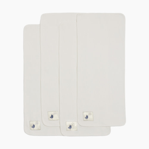 Small Story Burp Cloth (4 Pack) - White