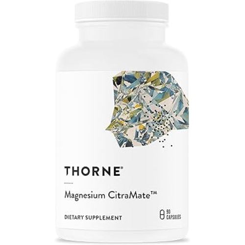 THORNE - Magnesium CitraMate - Magnesium Citrate & Malate Supplement - Supports Heart Health, Skeletal Muscles, Cardiac & Lung Function, Bone Density & More* - Third-Party Certified - 90 Servings