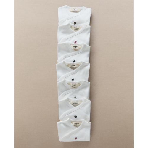 EMBROIDERED COTTON BODYSUIT SET (PACK OF 7)