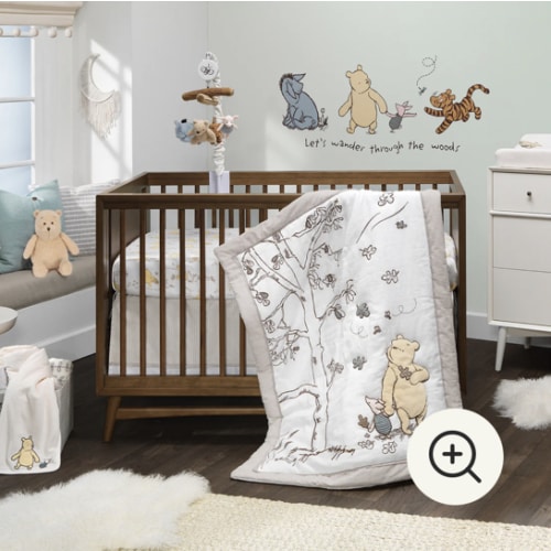 Disney Baby Storytime Pooh 3-Piece Nursery Crib Bedding Set – Lambs & Ivy