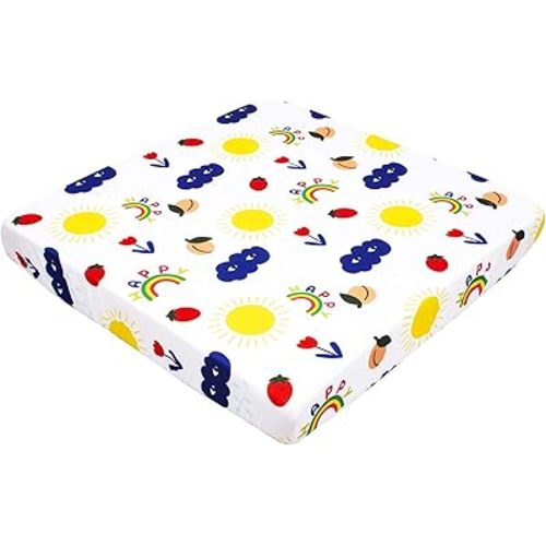 Cloele Square Playard/Playpen Baby Fitted Sheets, 36 X 36in, Rainbow