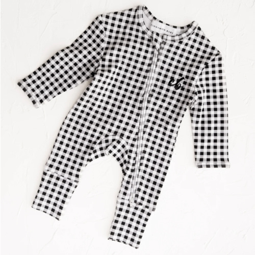 Black Gingham Growsuit