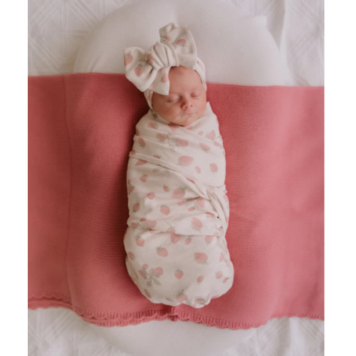 Swaddle Set | Strawberries – Little and Fern