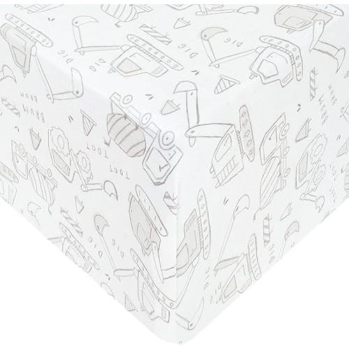 Premium Fitted Knit Crib Sheet/Toddler Sheet "Gage" by Copper Pearl