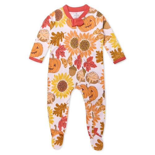 HonestBaby Baby Celebration Sleep & Play Footed One-Piece Pajama Sleeper 100% Organic Cotton