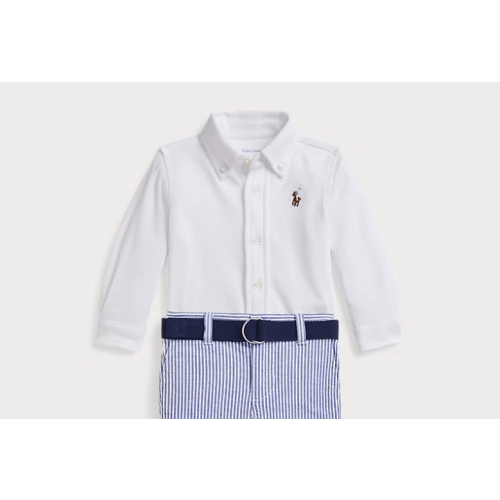 Shirt, Belt & Seersucker Pant Set