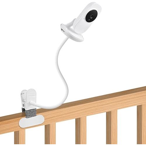 15.7 inches Baby Monitor Mount Compatible with VTech VM819 Baby Monitor Camera,Flexible Clip Clamp Mount Stand Long Gooseneck Arm Without Tools or Wall Damage