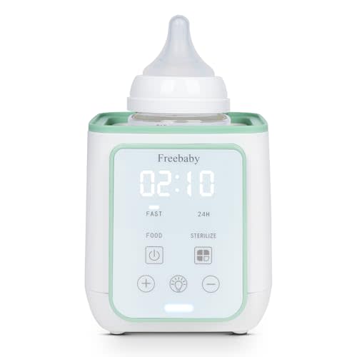 Freebaby Bottle Warmer, Fast Baby Bottle Warmer for Breast Milk & Formula, Multi-Temperature Setting, Universal Fit for All Bottles, Auto Shut-Off, Defrost & Food Heating (Green)