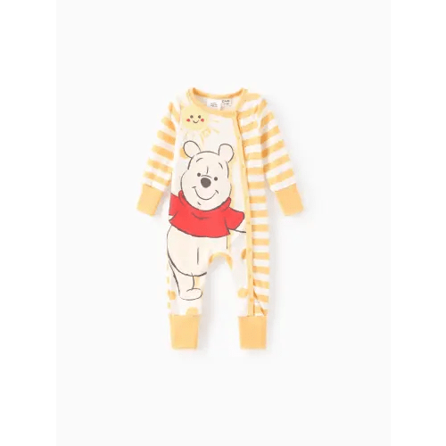 Disney Winnie the Pooh Baby Boy Naia™ Striped Enveloping Cuff Romper