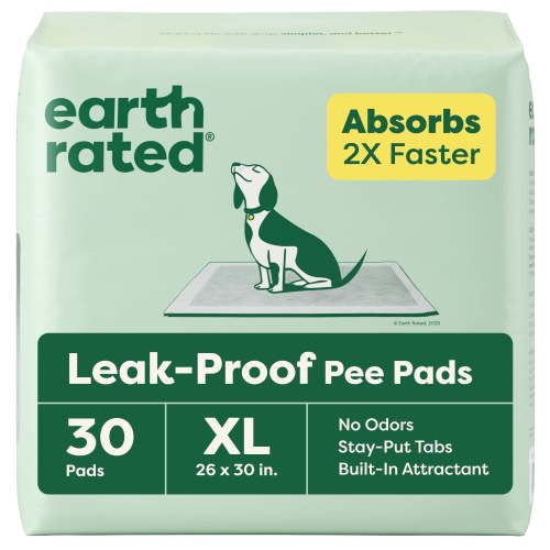 Earth Rated Leak-Proof Pee Pads, XL 26"x30", Unscented, 30 Count