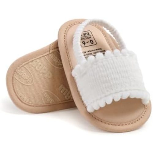 Ohwawadi Baby Boys Girls Sandals Soft Sole Summer Infant Wedding Dress Flat Shoes Beach Sandal Newborn Crib Shoes First Walkers