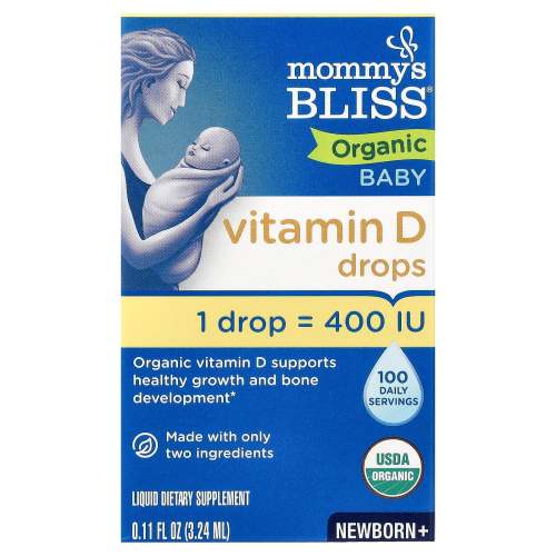 Mommy's Bliss Organic Baby Vitamin D Drops Newborn + | Vitacost