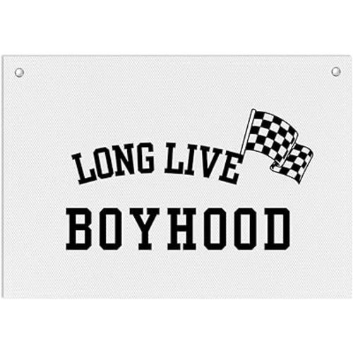 Long Live Boyhood Banner, Playroom Wall Decor for Kids Room, Rustic Nursery Wall Sign for Toddler Boy Room Decor, Nursery Wall Decor - A05