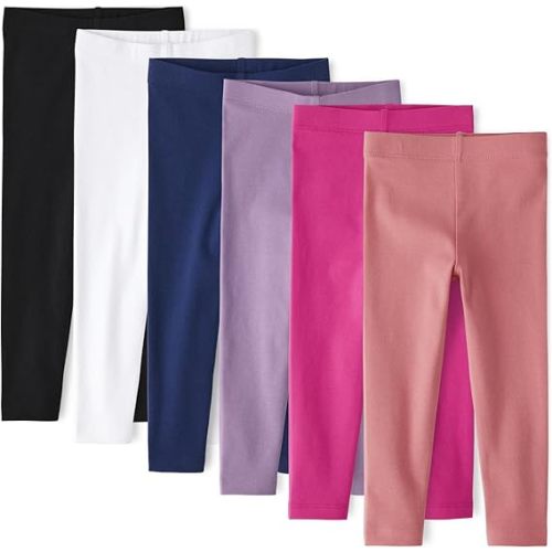 The Children's Place Baby Girls and Toddler Assorted Solid Leggings, Multipacks