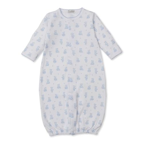 kissy kissy Baby Boys Teddy Bears Print Convertible Nightgown, Light Blue, Small