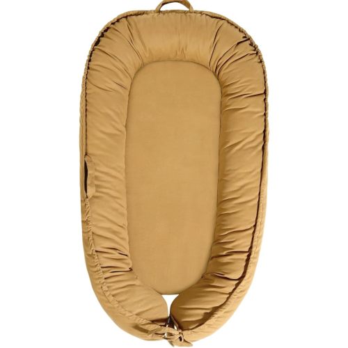 Baby Lounger - Baby Lounger for Newborn 0-24 Months, Soft Breathable Cotton Infant Lounger Cover, Portable Baby Nest for Travel, Newborn Essentials (Sienna)